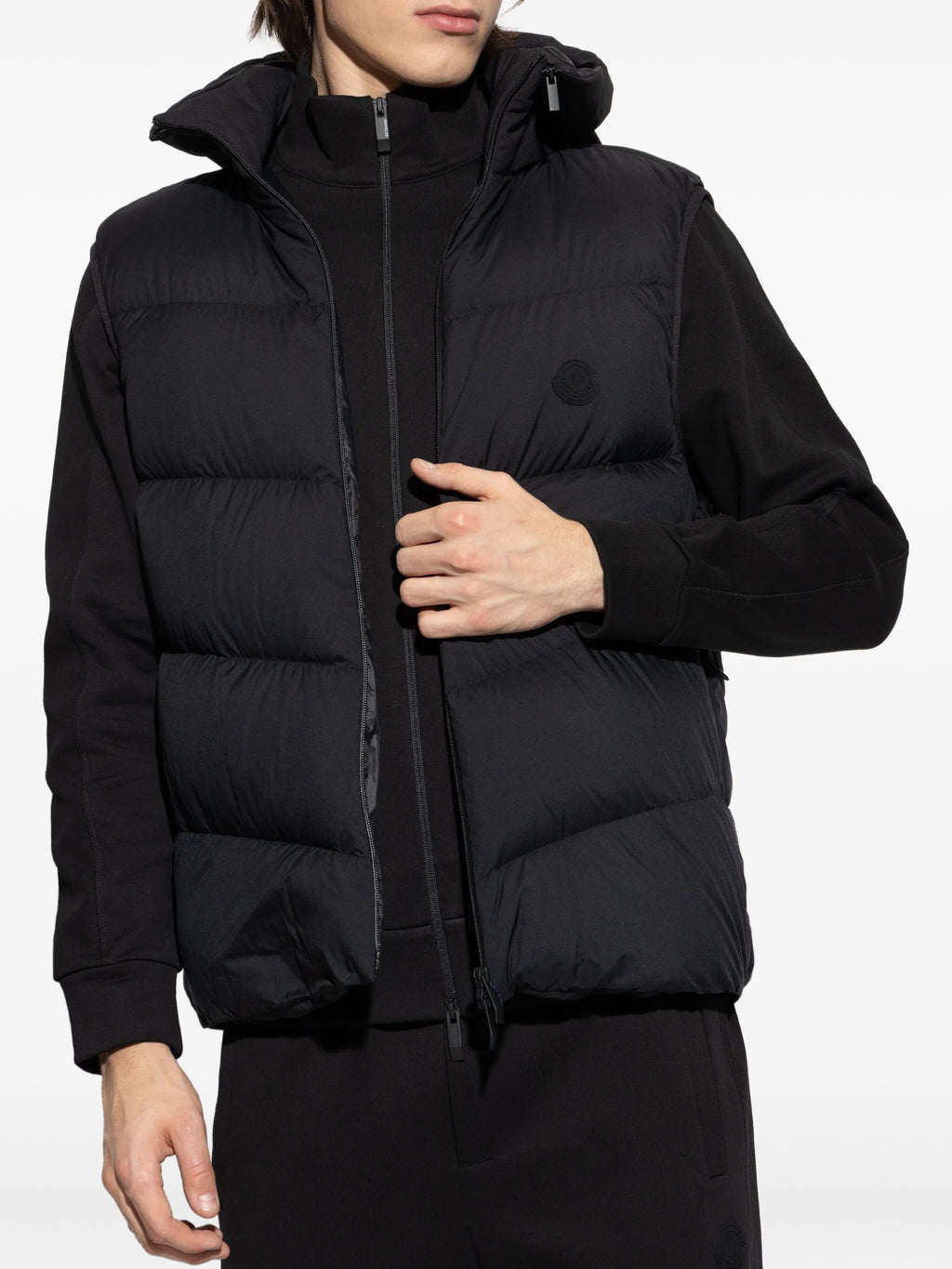 MONCLER HOODED QUILTED GILET