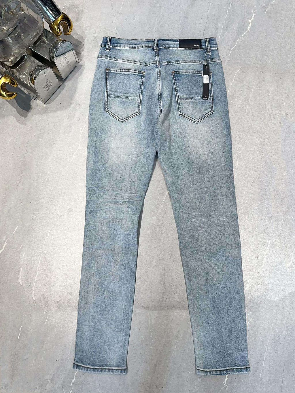 AMIRI MA DRIP SKINNY JEANS 'LIGHT INDIGO'