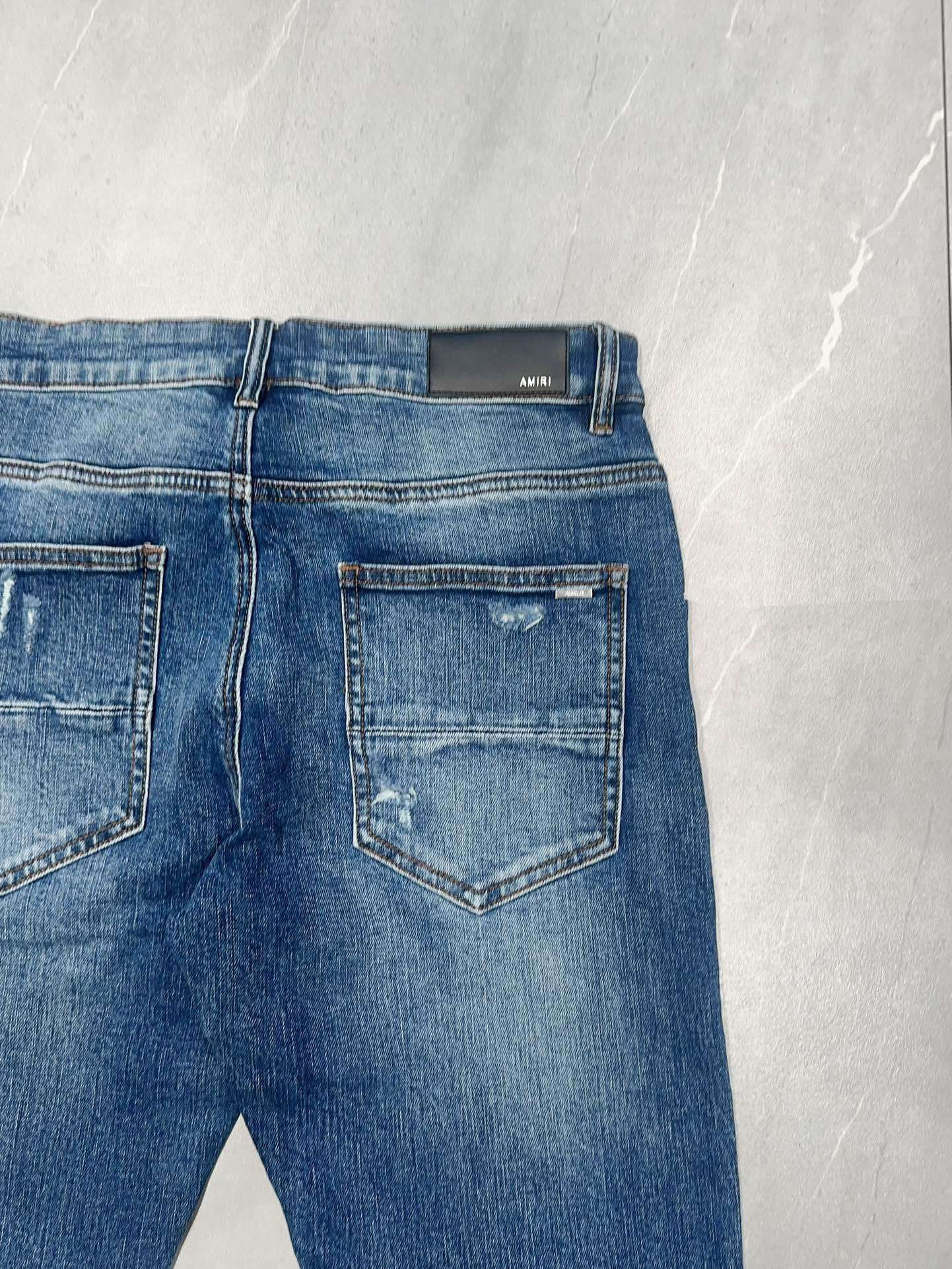 AMIRI MX1 INDIGO RED SUEDE JEANS