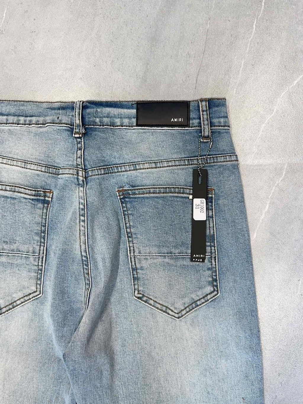 AMIRI MA DRIP SKINNY JEANS 'LIGHT INDIGO'