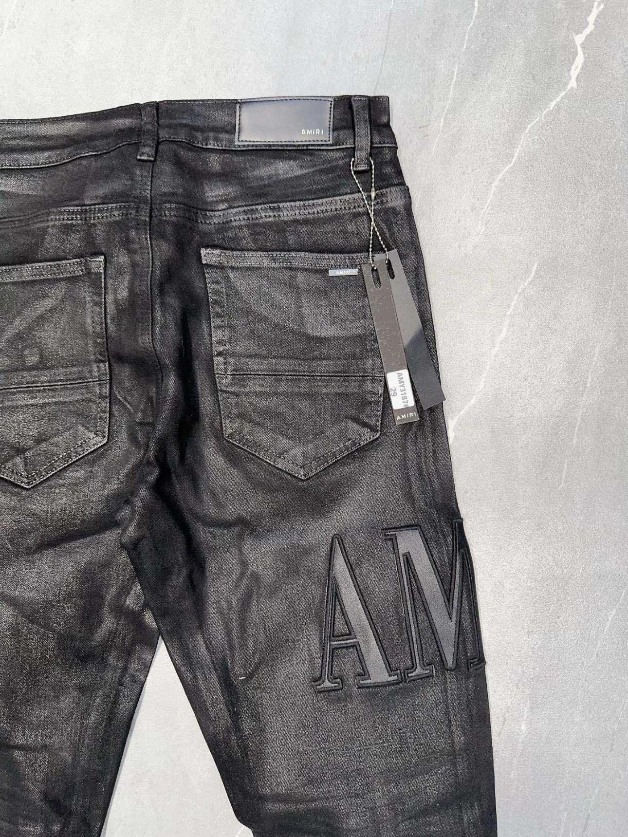 AMIRI WAX LOGO JEAN 'BLACK'