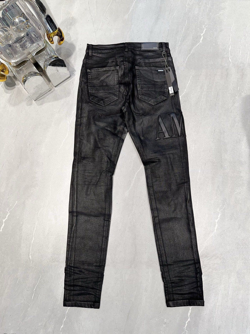 AMIRI WAX LOGO JEAN 'BLACK'