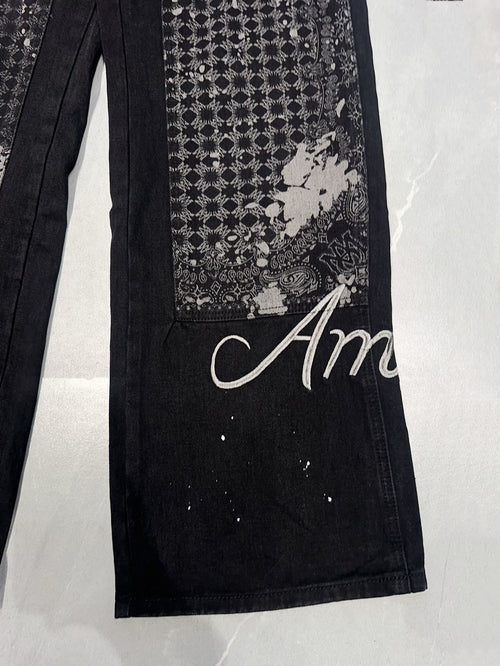 AMIRI BANDANA-PANEL CARPENTER JEANS