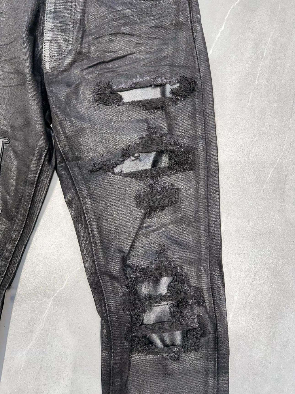 AMIRI WAX LOGO JEAN 'BLACK'