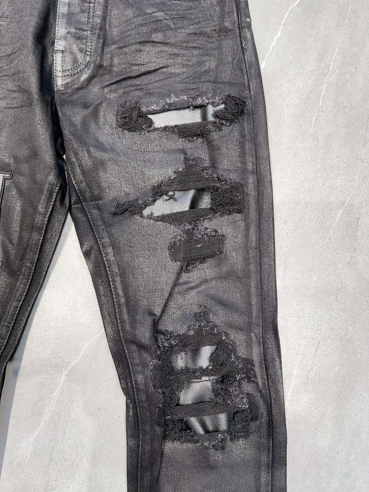 AMIRI WAX LOGO JEAN 'BLACK'